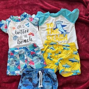 Old Navy Kids Swim Rashguards - Blue, Yellow, White